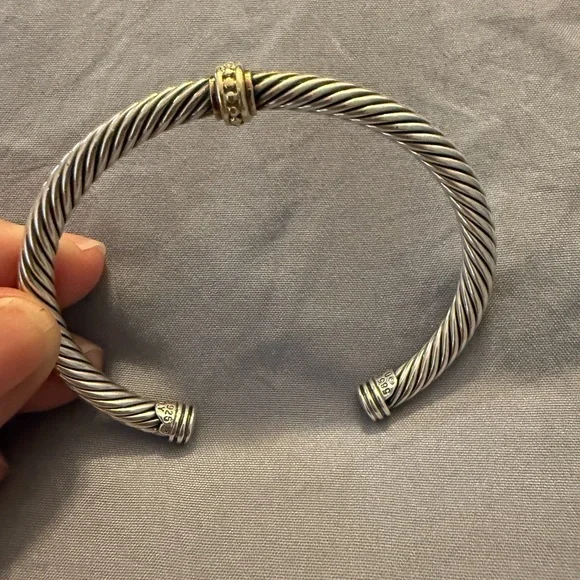 David Yurman Silver and Gold Bracelet - Picture 2 of 4